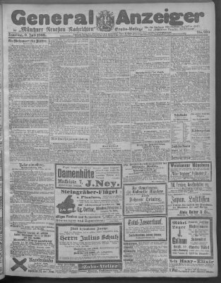 Münchner neueste Nachrichten Samstag 9. Juli 1898