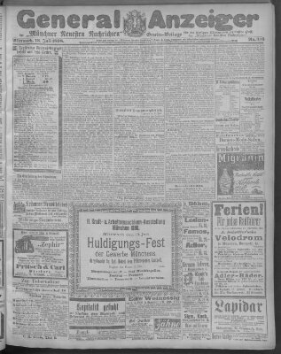 Münchner neueste Nachrichten Mittwoch 13. Juli 1898