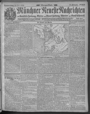 Münchner neueste Nachrichten Donnerstag 14. Juli 1898