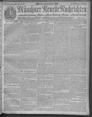 Münchner neueste Nachrichten Donnerstag 28. Juli 1898