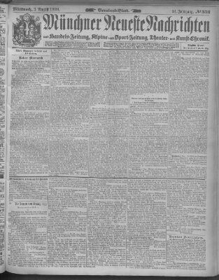 Münchner neueste Nachrichten Mittwoch 3. August 1898