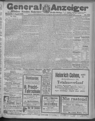 Münchner neueste Nachrichten Mittwoch 3. August 1898