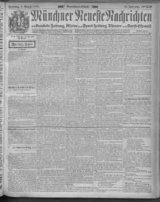 Münchner neueste Nachrichten Freitag 5. August 1898