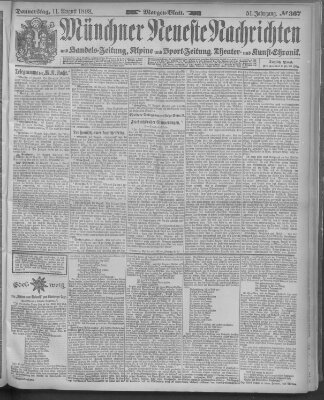 Münchner neueste Nachrichten Donnerstag 11. August 1898