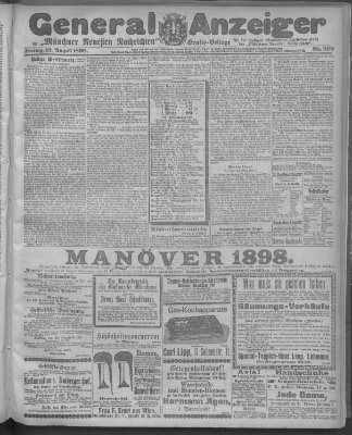 Münchner neueste Nachrichten Freitag 12. August 1898