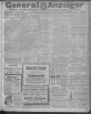 Münchner neueste Nachrichten Donnerstag 18. August 1898