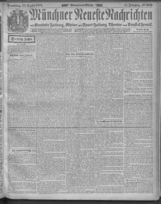 Münchner neueste Nachrichten Dienstag 23. August 1898