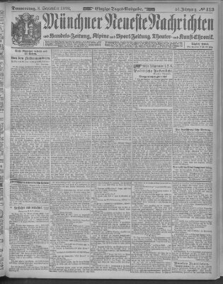 Münchner neueste Nachrichten Donnerstag 8. September 1898