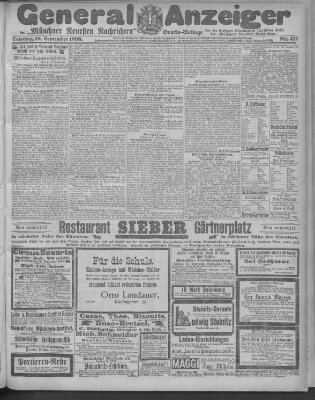 Münchner neueste Nachrichten Samstag 10. September 1898