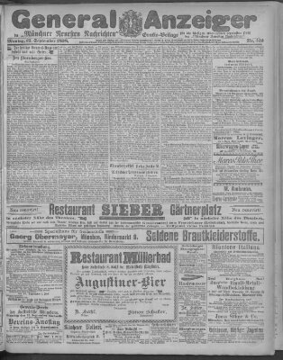 Münchner neueste Nachrichten Montag 12. September 1898