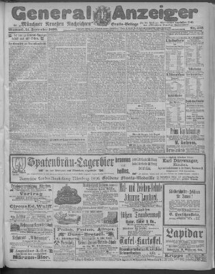 Münchner neueste Nachrichten Mittwoch 21. September 1898