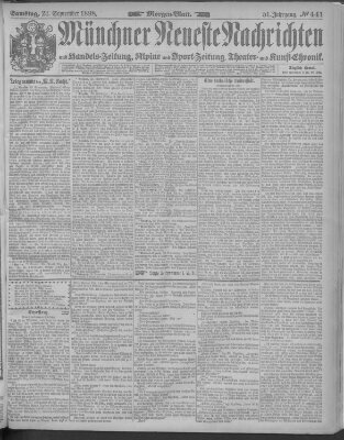 Münchner neueste Nachrichten Samstag 24. September 1898