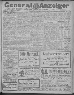 Münchner neueste Nachrichten Samstag 24. September 1898