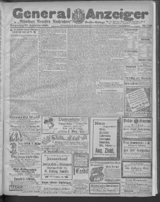 Münchner neueste Nachrichten Donnerstag 29. September 1898