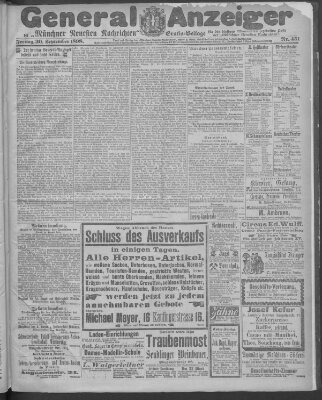 Münchner neueste Nachrichten Freitag 30. September 1898