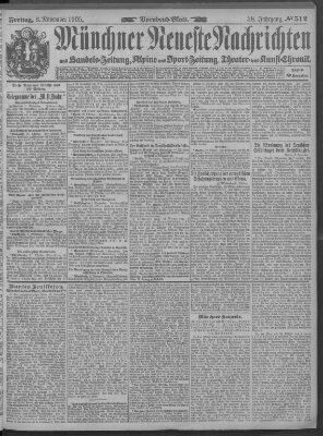 Münchner neueste Nachrichten Freitag 3. November 1905