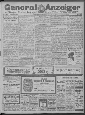 Münchner neueste Nachrichten Freitag 3. November 1905