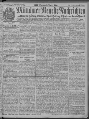 Münchner neueste Nachrichten Samstag 4. November 1905