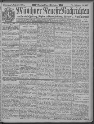 Münchner neueste Nachrichten Sonntag 5. November 1905