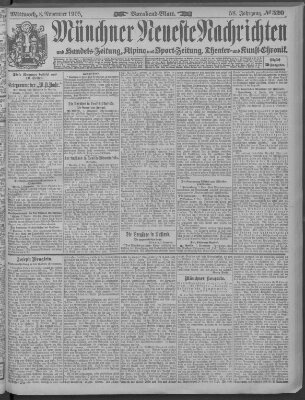 Münchner neueste Nachrichten Mittwoch 8. November 1905