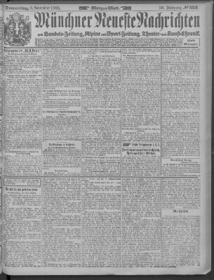 Münchner neueste Nachrichten Donnerstag 9. November 1905