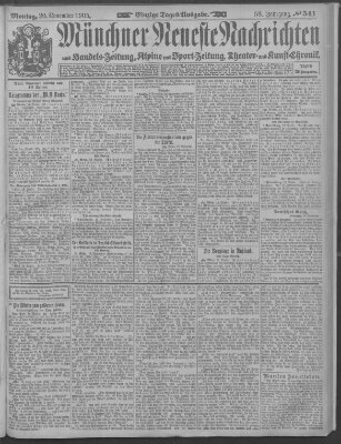 Münchner neueste Nachrichten Montag 20. November 1905