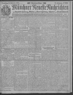 Münchner neueste Nachrichten Samstag 25. November 1905