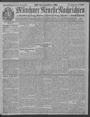 Münchner neueste Nachrichten Donnerstag 30. November 1905