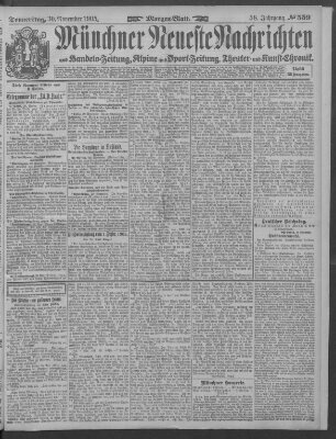 Münchner neueste Nachrichten Donnerstag 30. November 1905