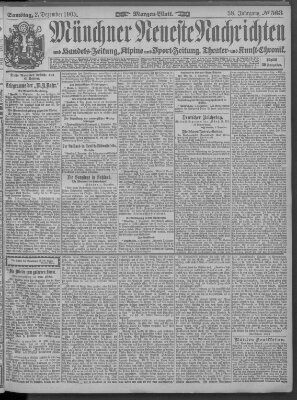 Münchner neueste Nachrichten Samstag 2. Dezember 1905