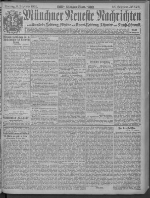 Münchner neueste Nachrichten Freitag 8. Dezember 1905