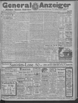 Münchner neueste Nachrichten Samstag 9. Dezember 1905