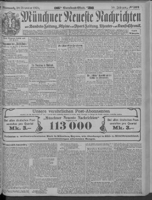 Münchner neueste Nachrichten Mittwoch 20. Dezember 1905