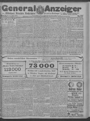 Münchner neueste Nachrichten Mittwoch 20. Dezember 1905