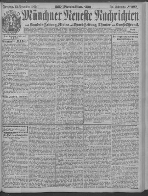 Münchner neueste Nachrichten Freitag 22. Dezember 1905