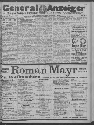 Münchner neueste Nachrichten Freitag 22. Dezember 1905