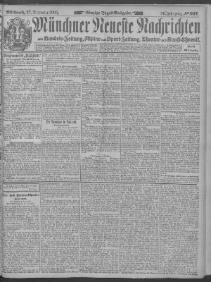 Münchner neueste Nachrichten Mittwoch 27. Dezember 1905