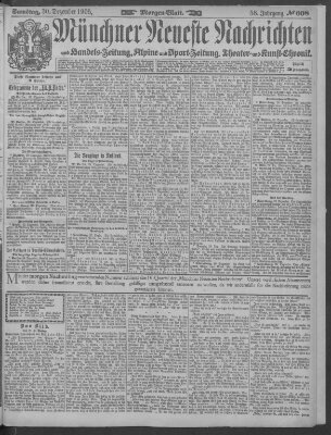 Münchner neueste Nachrichten Samstag 30. Dezember 1905