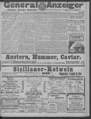 Münchner neueste Nachrichten Samstag 30. Dezember 1905