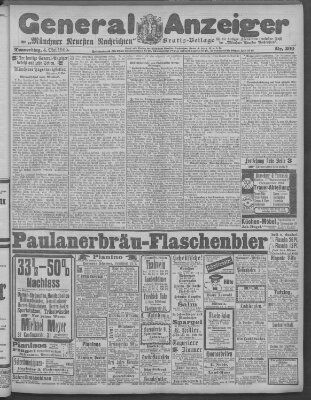 Münchner neueste Nachrichten Donnerstag 4. Mai 1905