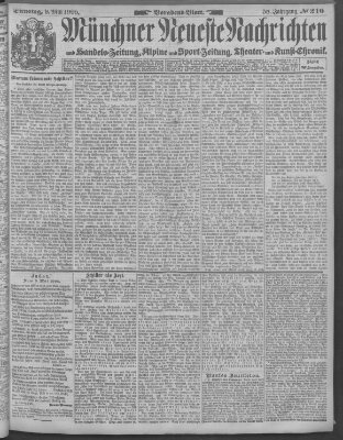 Münchner neueste Nachrichten Dienstag 9. Mai 1905