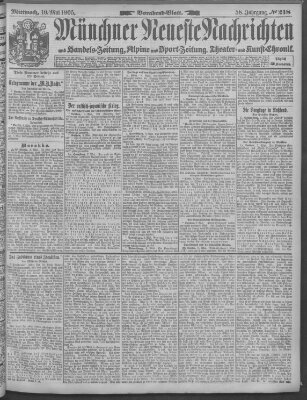 Münchner neueste Nachrichten Mittwoch 10. Mai 1905