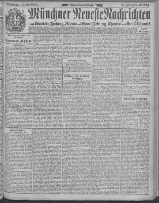 Münchner neueste Nachrichten Samstag 13. Mai 1905