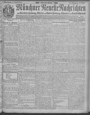 Münchner neueste Nachrichten Mittwoch 17. Mai 1905