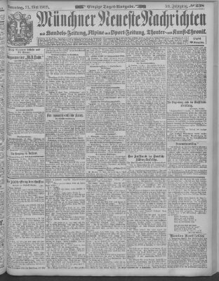 Münchner neueste Nachrichten Sonntag 21. Mai 1905