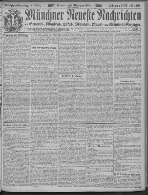 Münchner neueste Nachrichten Sonntag 5. März 1905