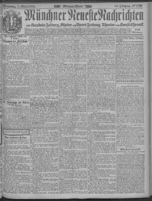 Münchner neueste Nachrichten Samstag 11. März 1905