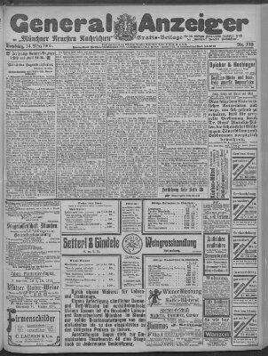 Münchner neueste Nachrichten Dienstag 14. März 1905