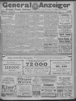 Münchner neueste Nachrichten Mittwoch 15. März 1905