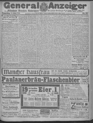 Münchner neueste Nachrichten Donnerstag 16. März 1905